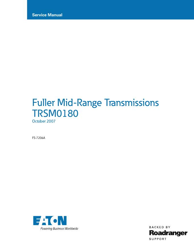 Eaton Fuller Transmission 维修手册