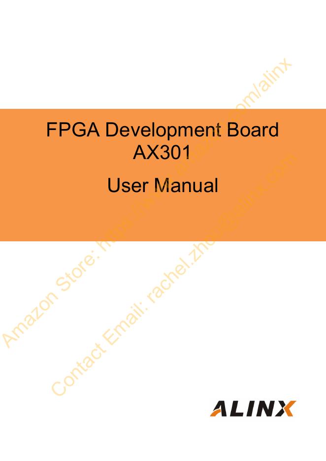 FPGA开发板AX301用户手册