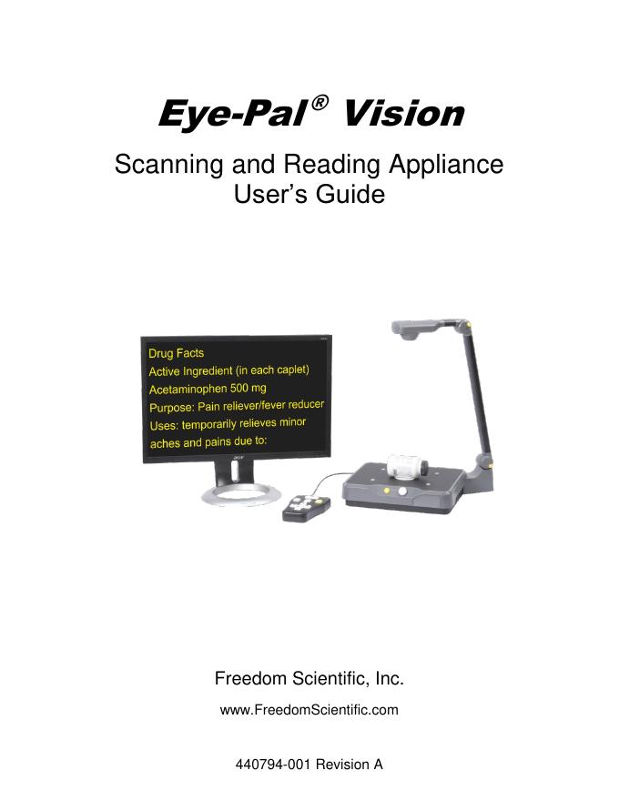 Eye-Pal 视觉扫描和阅读设备用户手册
