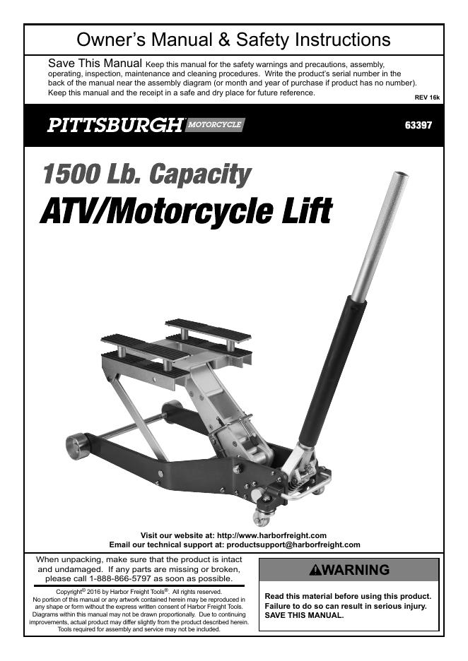 Harbor Freight Tools维护手册