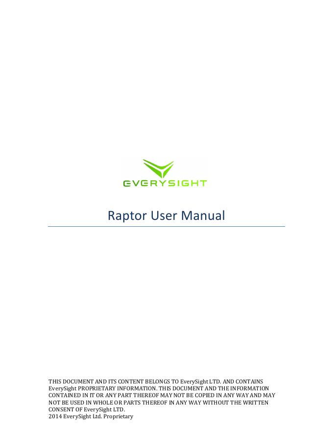 Raptor智能眼镜用户手册