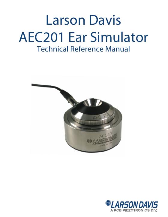 Larson Davis AEC201耳机模拟器参考手册