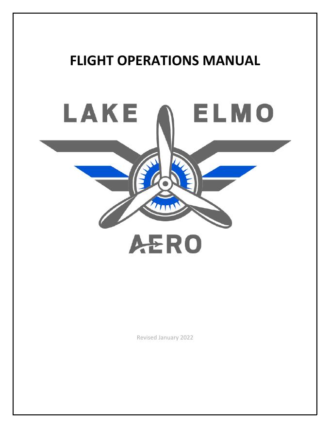 Lake Elmo Aero,LLC飞行操作手册