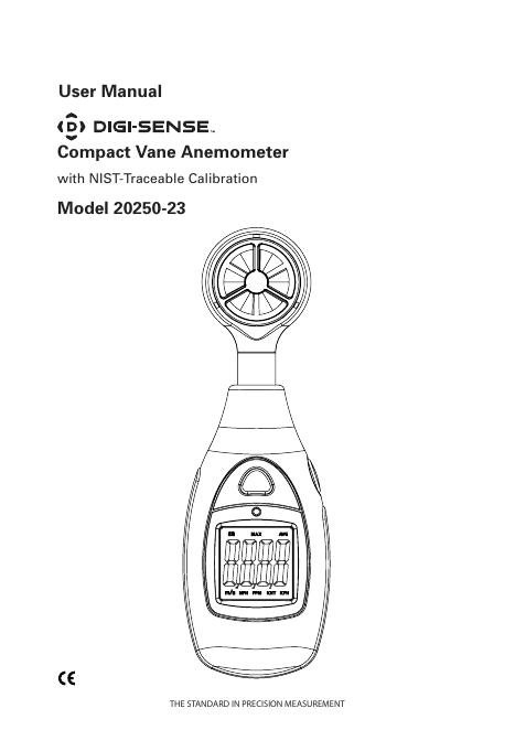 Digi-Sense 20250-23 便携式风速仪用户手册