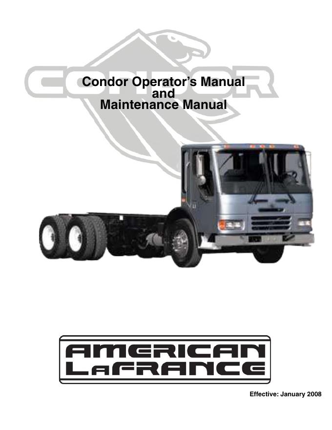 Condor Operator's Manual and Maintenance Manual