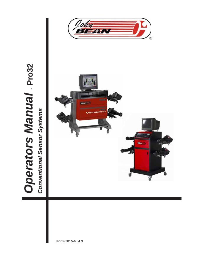 Pro32常规传感器系统操作手册
