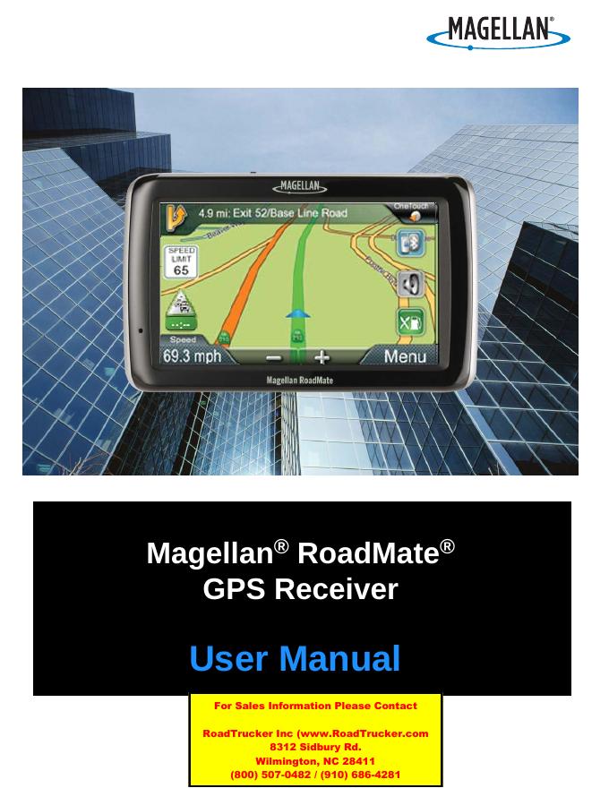 Magellan RoadMate GPS接收器使用手册