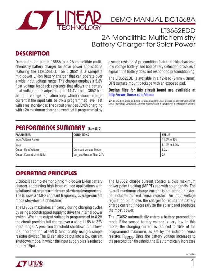 DC1568A 2A单片多化学电池充电器