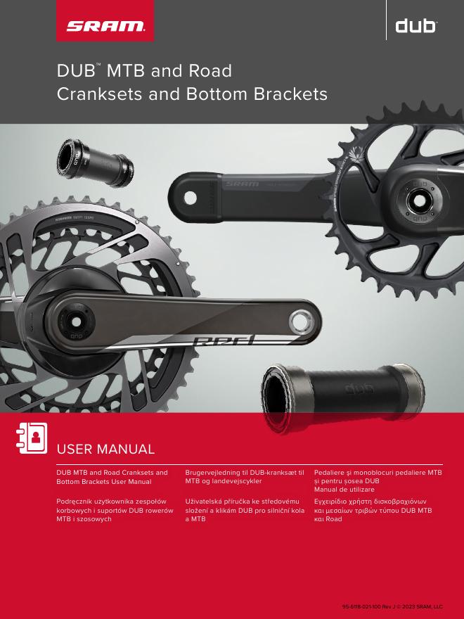 SRAM DUB MTB和公路曲柄组和中轴手册