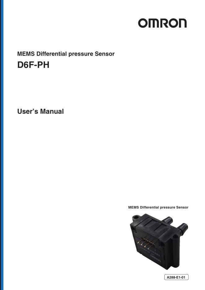 MEMS差压传感器D6F-PH使用手册