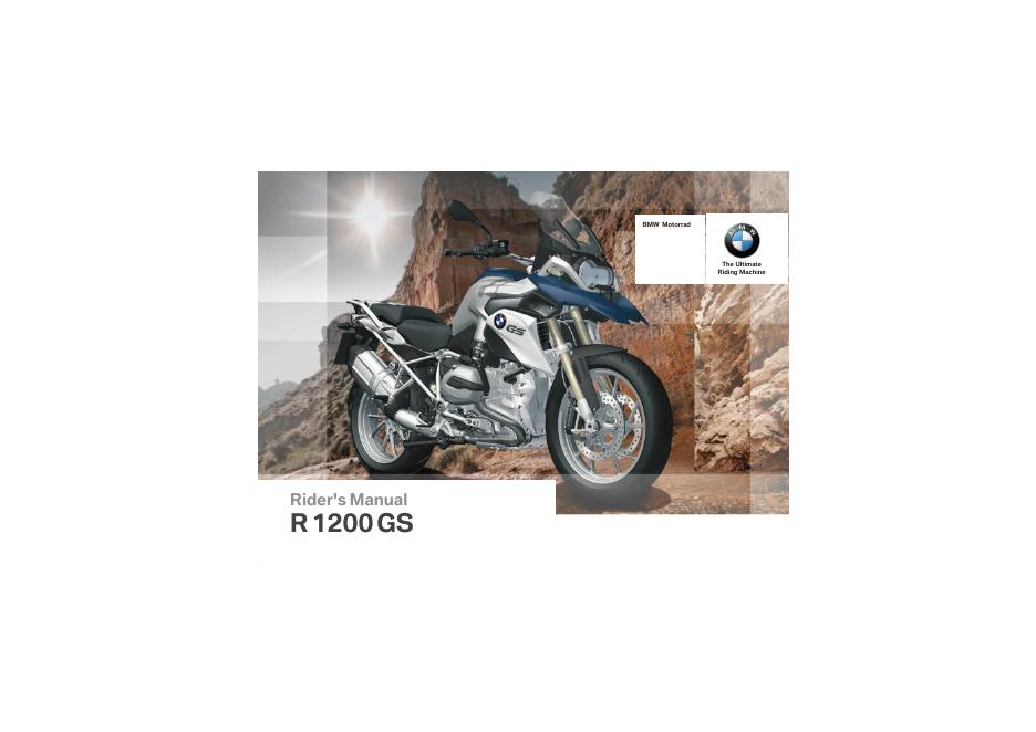 BMW Motorrad R1200GS 摩托车使用手册