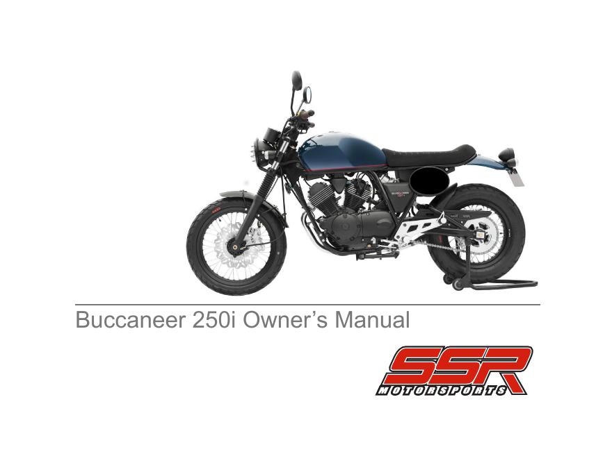 SSR Buccaneer 250i 使用手册