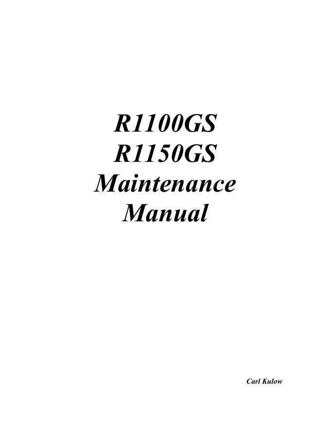 R1100GS R1150GS 维修手册