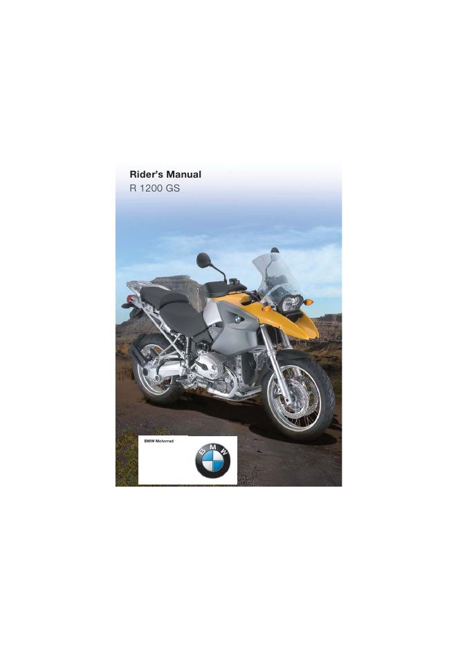 BMW R 1200 GS 摩托车使用手册