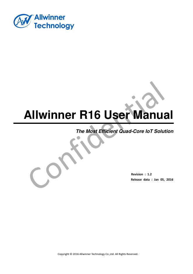 Allwinner R16用户手册