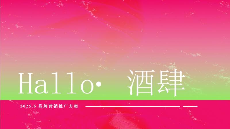 Hallo2025年酒肆品牌营销推广方案