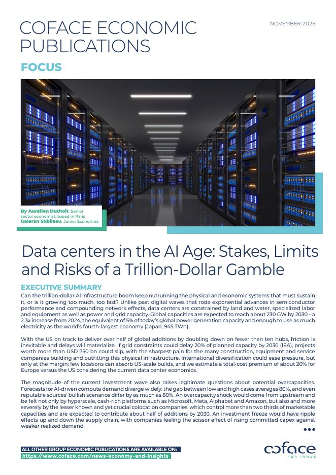 Coface科法斯：2025年人工智能时代的数据中心：千亿美元豪赌的利害关系、限制和风险报告（英文版）海报