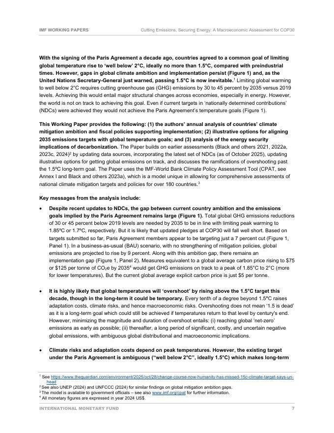 国际货币基金组织：减少排放，确保能源安全：COP30的宏观经济评估（英文版）_第7页