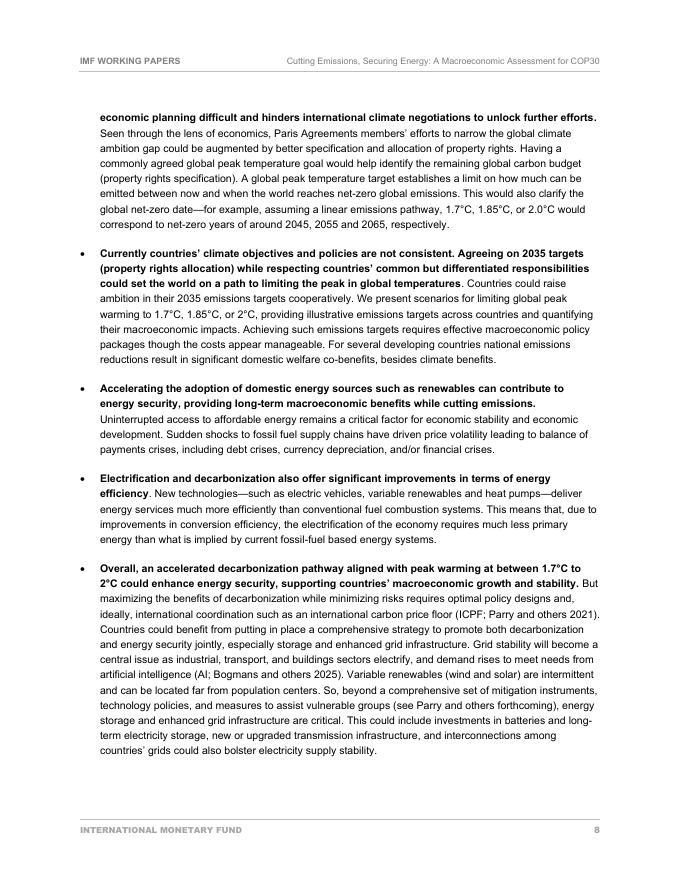 国际货币基金组织：减少排放，确保能源安全：COP30的宏观经济评估（英文版）_第8页