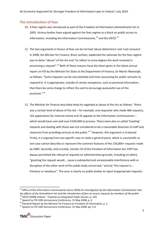 TASC：爱尔兰加强信息自由法的经济论据（英文版）_第6页