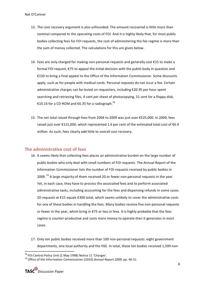 TASC：爱尔兰加强信息自由法的经济论据（英文版）_第7页