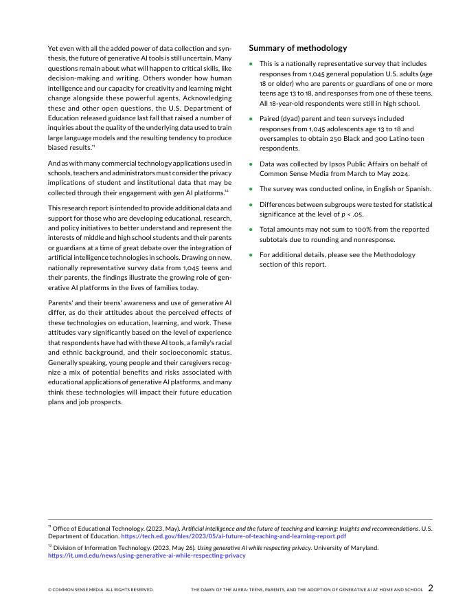 common sense：2024年人工智能时代的黎明：青少年、家长与生成式AI在家庭及学校的应用现状报告（英文版）_第7页