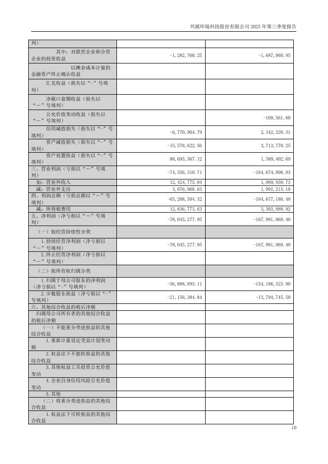 300266-兴源环境：兴源环境科技股份有限公司2025年第三季度报告(更正后)_第10页