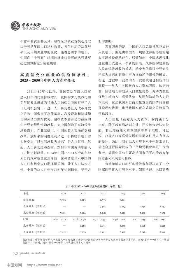 中国社会科学院世经政所：高质量充分就业的理论内涵与规模测算_第6页