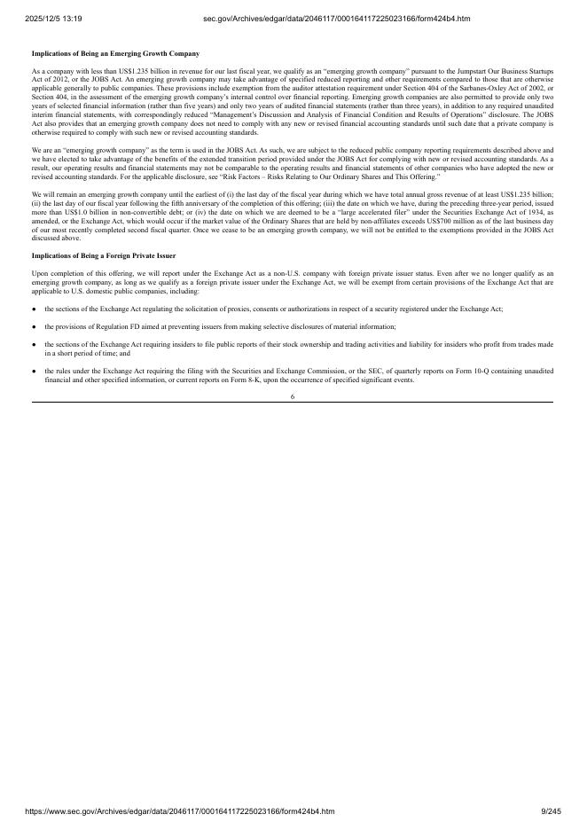 Magnitude International Ltd美股纳斯达克IPO上市招股说明书_第9页