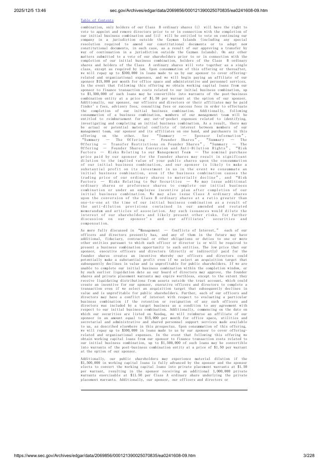 HCM III Acquisition Corp美股纳斯达克IPO上市招股说明书_第3页