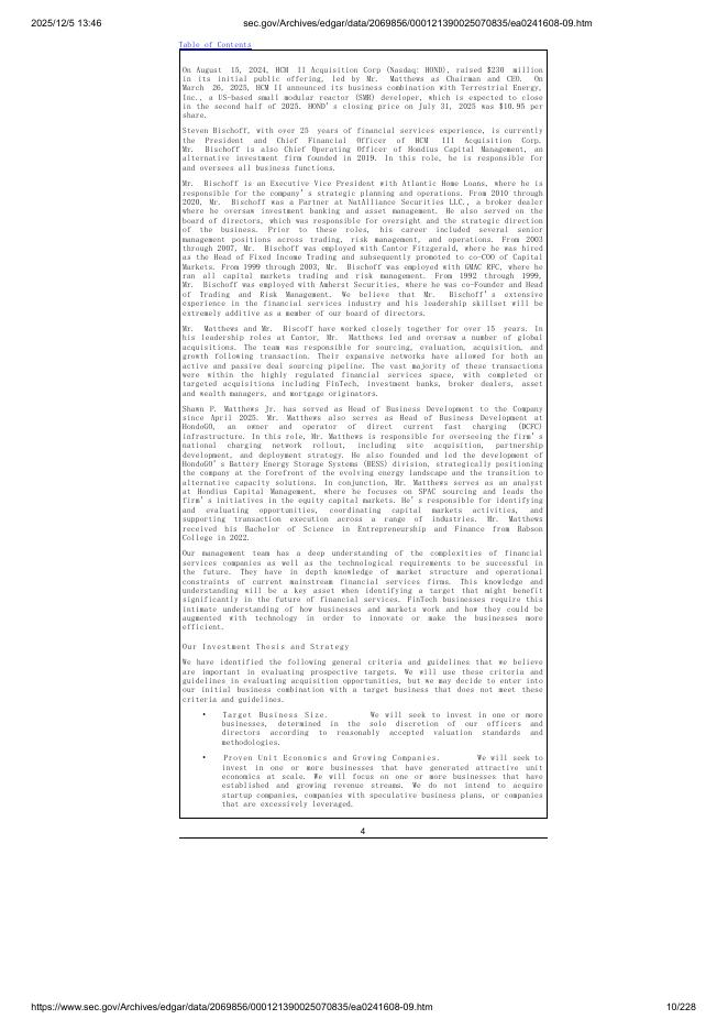 HCM III Acquisition Corp美股纳斯达克IPO上市招股说明书_第10页