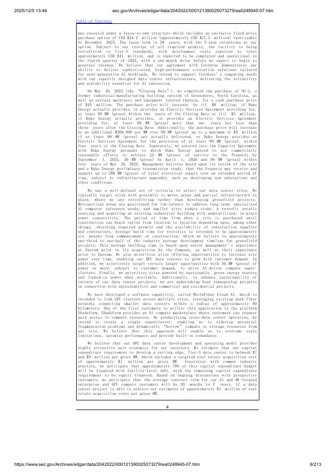 WhiteFiber, Inc.美股纳斯达克IPO上市招股说明书_第9页