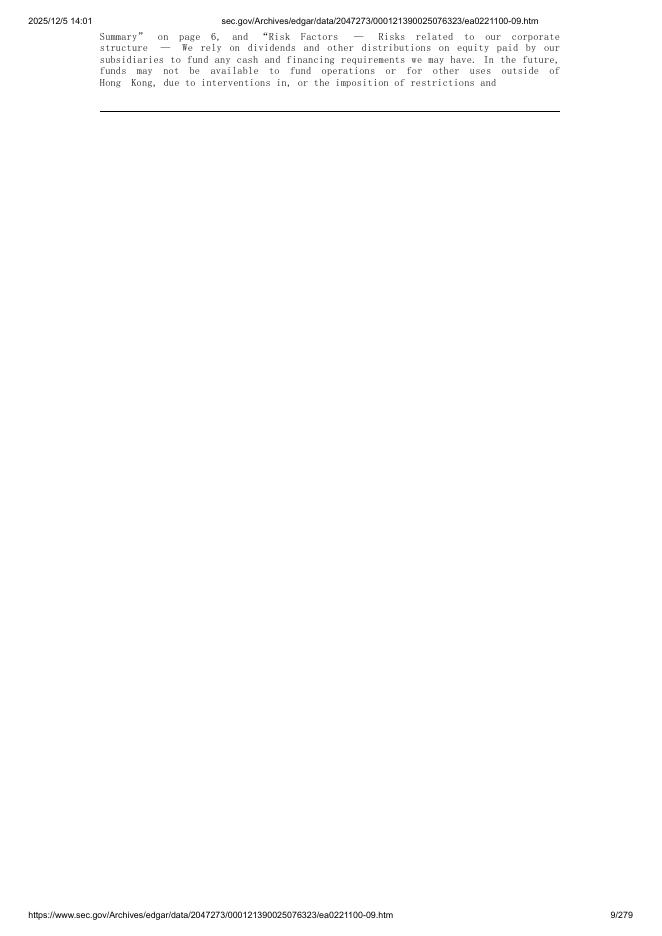 BUUU Group Limited美股纳斯达克IPO上市招股说明书_第9页