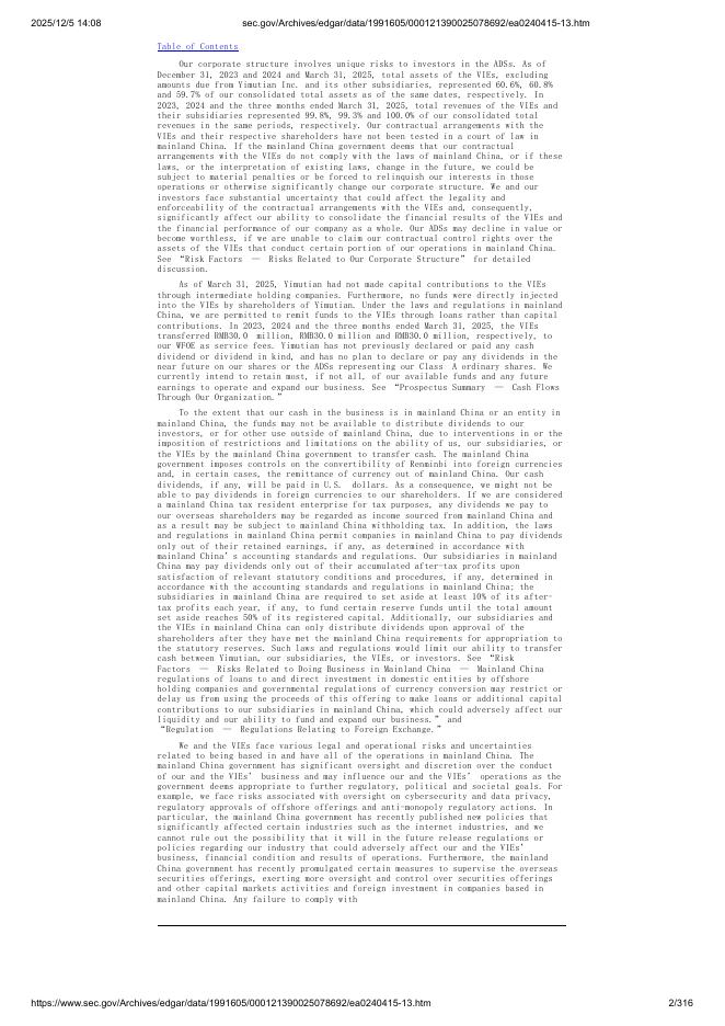 Yimutian Inc.美股纳斯达克IPO上市招股说明书_第2页