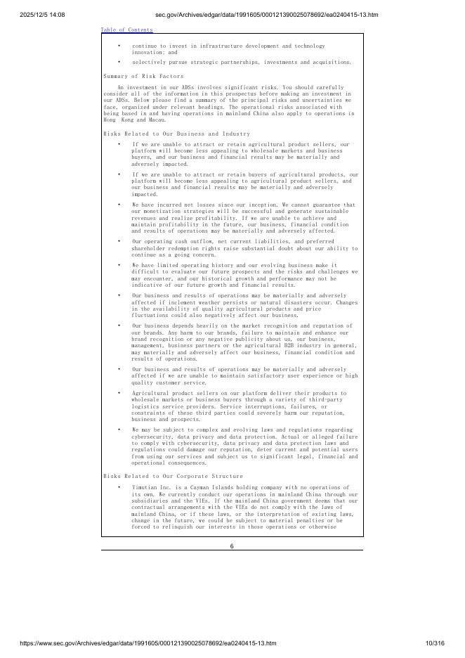 Yimutian Inc.美股纳斯达克IPO上市招股说明书_第10页