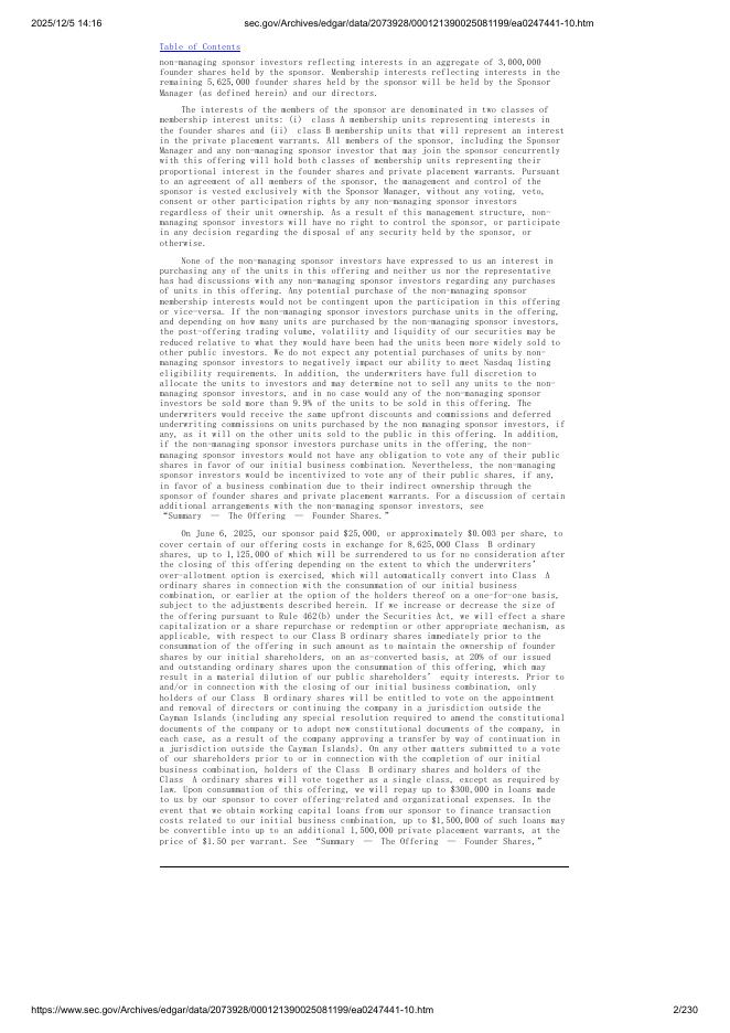 M3-Brigade Acquisition Vi Corp.美股纳斯达克IPO上市招股说明书_第2页