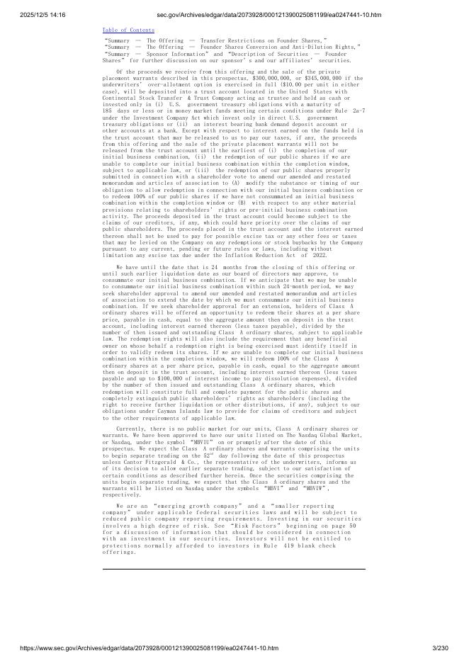 M3-Brigade Acquisition Vi Corp.美股纳斯达克IPO上市招股说明书_第3页