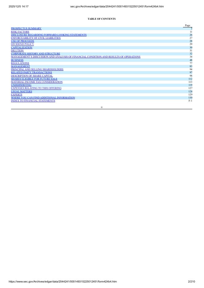 TryHard Holdings Limited美股纳斯达克IPO上市招股说明书_第2页
