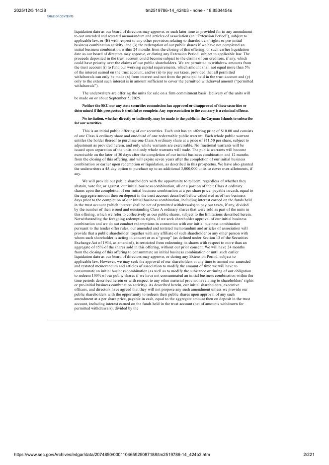 Spring Valley Acquisition Corp. III美股纳斯达克IPO上市招股说明书_第2页