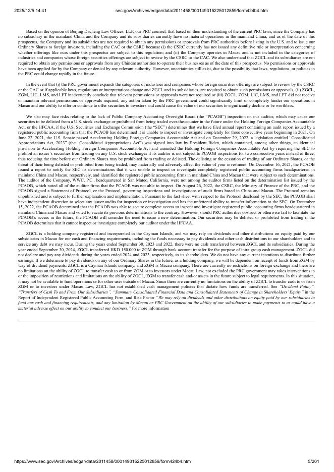 Zenta Group Company Limited美股纳斯达克IPO上市招股说明书_第5页