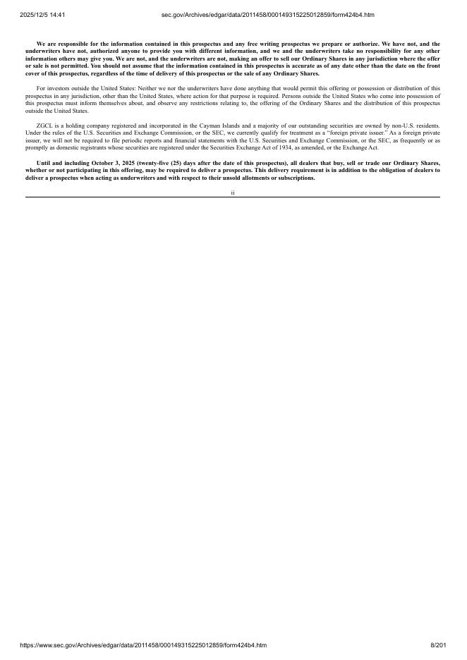 Zenta Group Company Limited美股纳斯达克IPO上市招股说明书_第8页