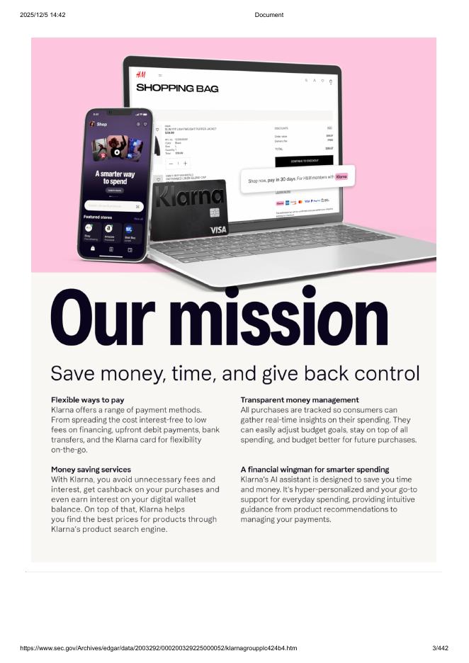 Klarna Group plc美股纳斯达克IPO上市招股说明书_第3页