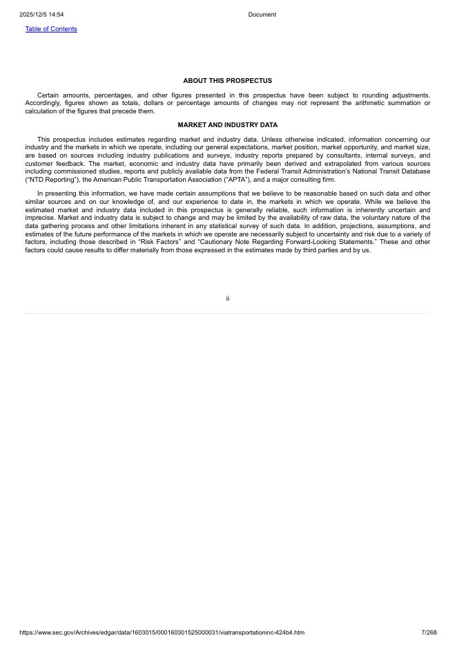 Via Transportation, Inc纽约证券交易所IPO上市招股说明书_第7页