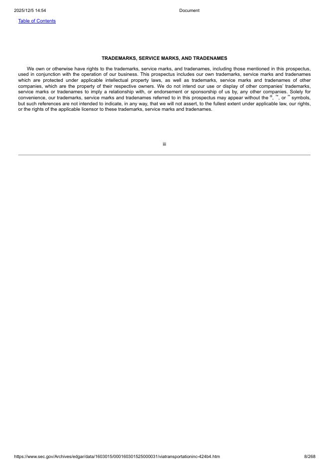 Via Transportation, Inc纽约证券交易所IPO上市招股说明书_第8页