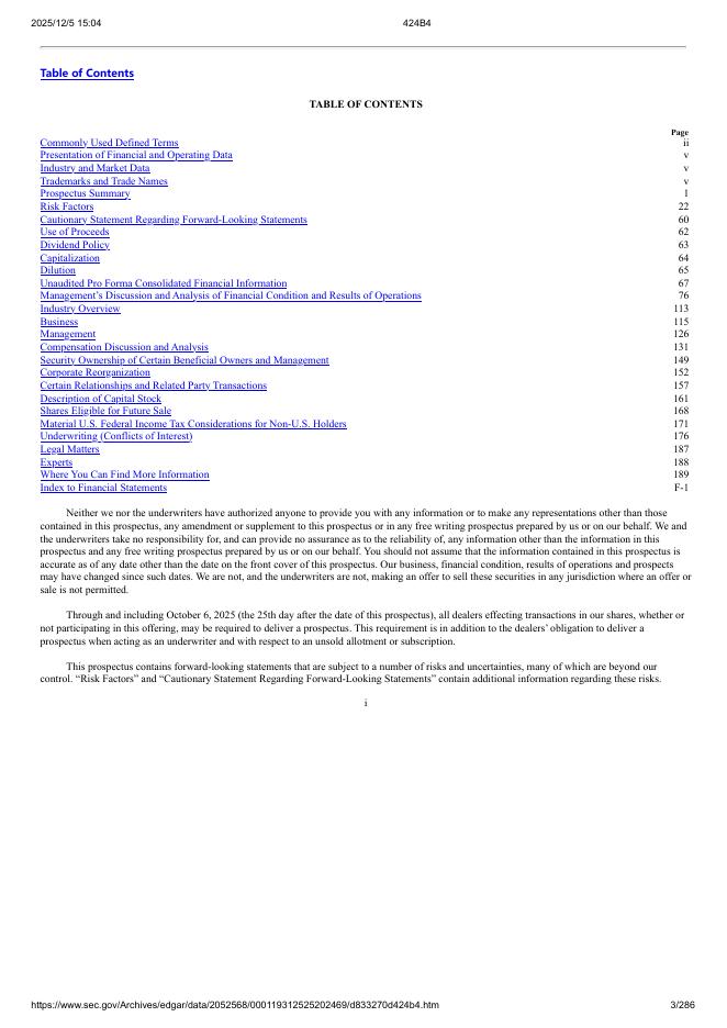 Legence Corp.美股纳斯达克IPO上市招股说明书_第3页