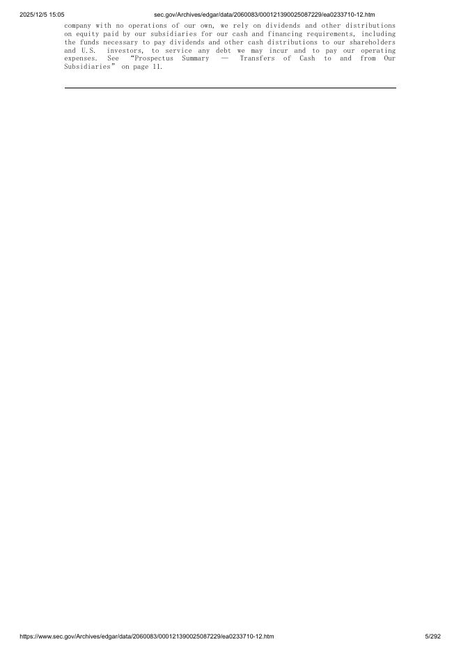 Hang Feng Technology Innovation Co., Ltd.美股纳斯达克IPO上市招股说明书_第5页