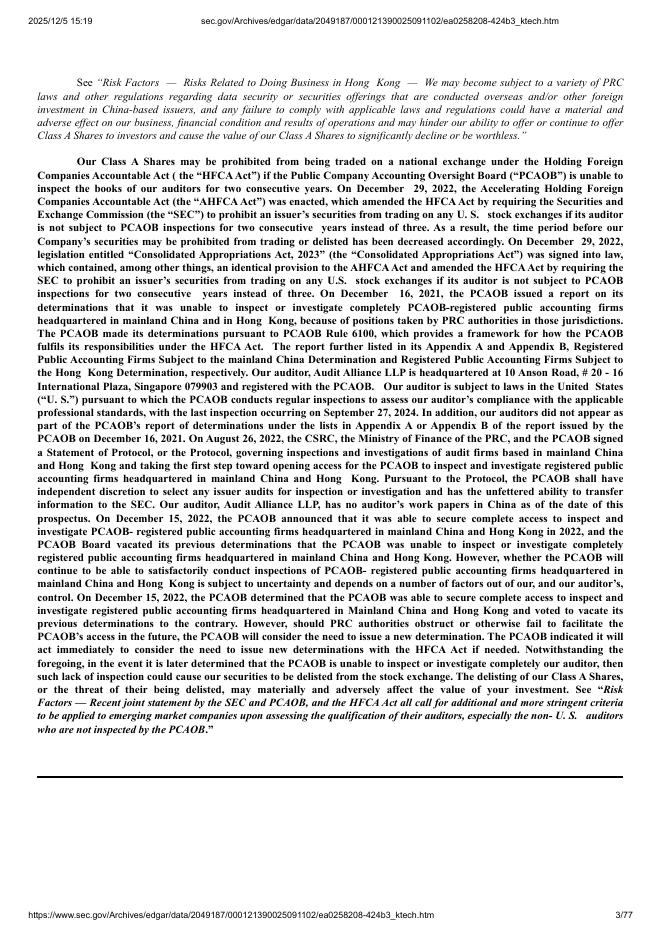 K-TECH Solutions Company Limited美股纳斯达克IPO上市招股说明书_第3页