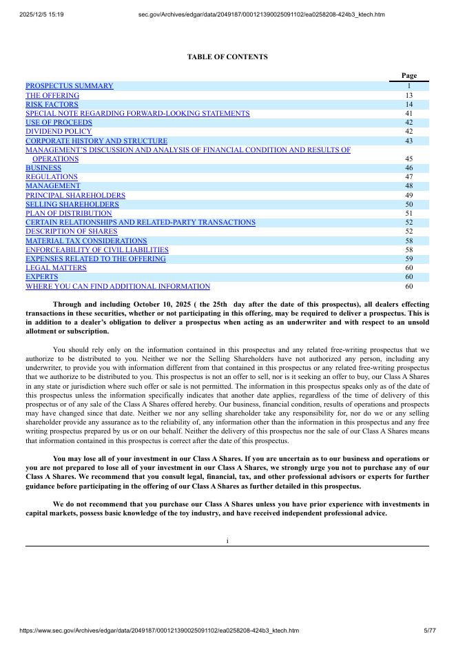 K-TECH Solutions Company Limited美股纳斯达克IPO上市招股说明书_第5页