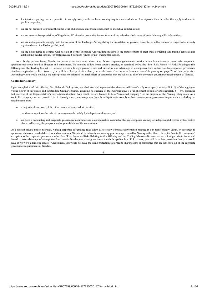 Robot Consulting Co., Ltd.美股纳斯达克IPO上市招股说明书_第7页