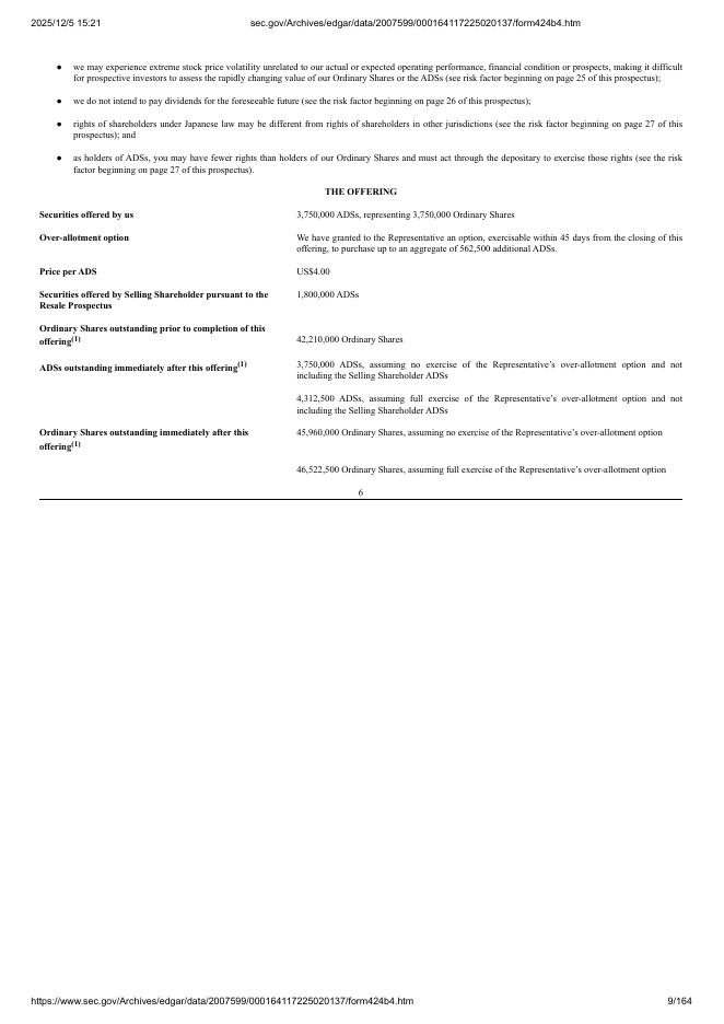 Robot Consulting Co., Ltd.美股纳斯达克IPO上市招股说明书_第9页